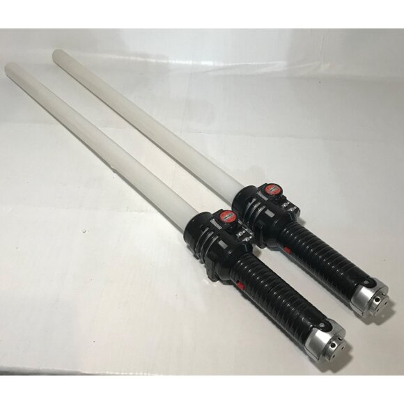 Space Sword Battle Lightsaber Toy Lights-Up Blades & Sounds 26 Inches Set of 2 - Picture 4 of 9